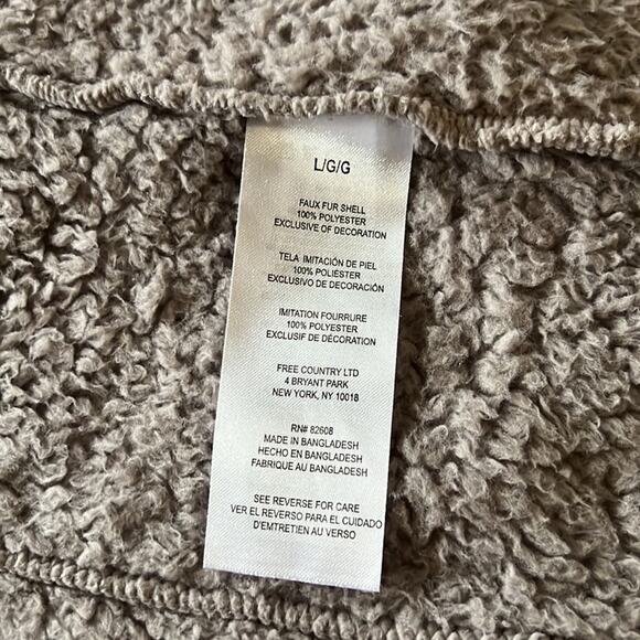 Free Country Size L Gray Fleece Zip Front Vest Outdoor Winter Gorpcore - Picture 11 of 12